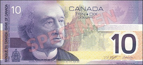 Canadian Journey Series - $10 Notes