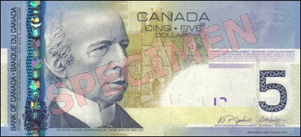 Canadian Journey Series - $5 Notes